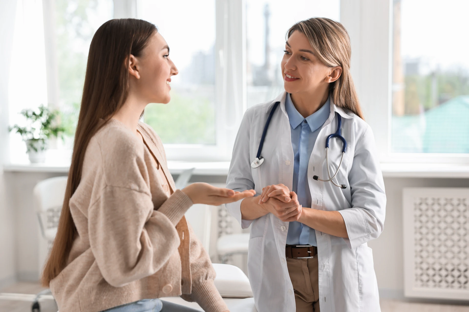 Professional doctor working with patient hospital